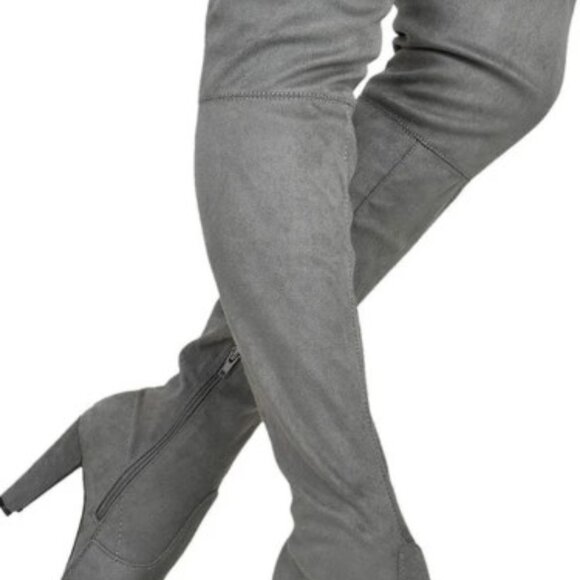 Women's Over-the-Knee Suede Boots - Picture 3 of 8
